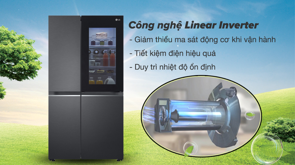 Tủ lạnh LG Inverter 655 lít Side By Side InstaView Door-in-Door GR-Q257MC